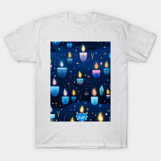 Radiant Menorah Lights - HAPPY HANUKAH T-Shirt